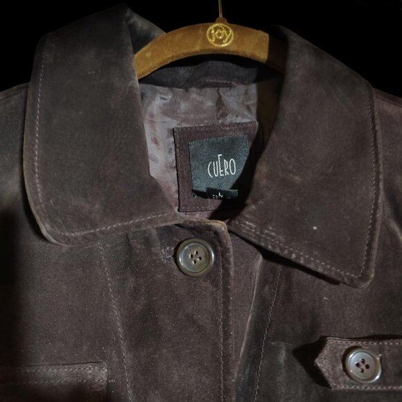 CuEro Suede Jacket, Size Large, Dark Brown - Picture 2 of 3
